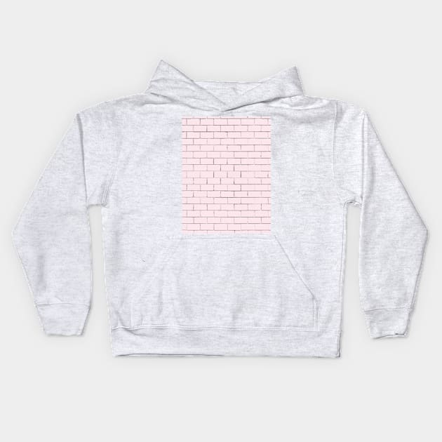 Blush Pink Brick Kids Hoodie by NewburyBoutique